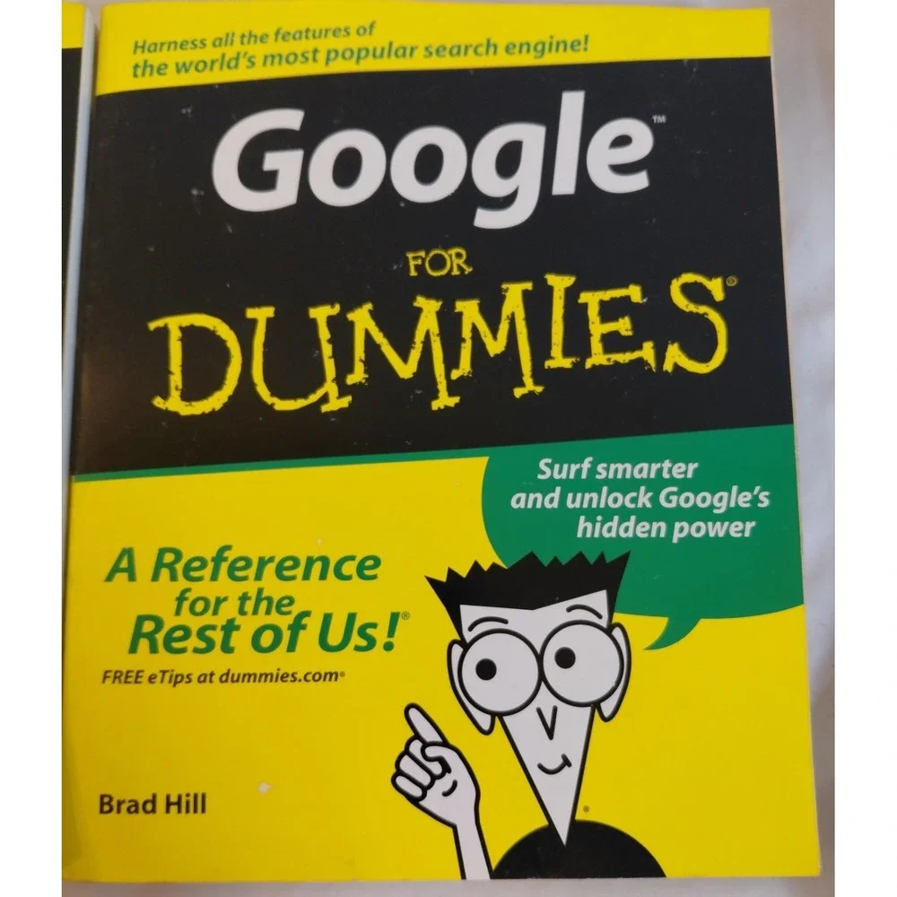 Google For Dummies & Yahoo! For Dummies Book Lot Brad Hill Technology Internet